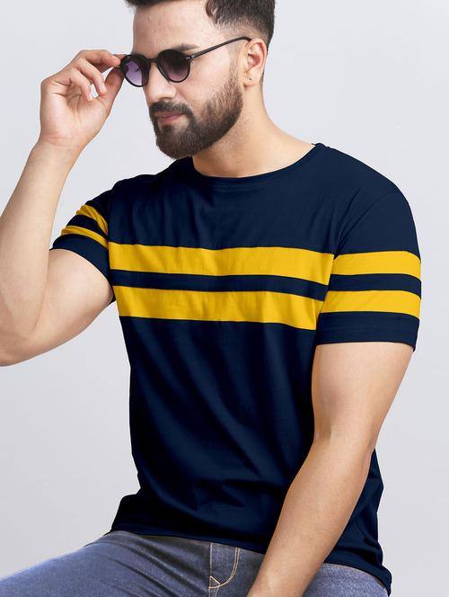 round neck taped t-shirt - 20456172 - Very Small Image - 1