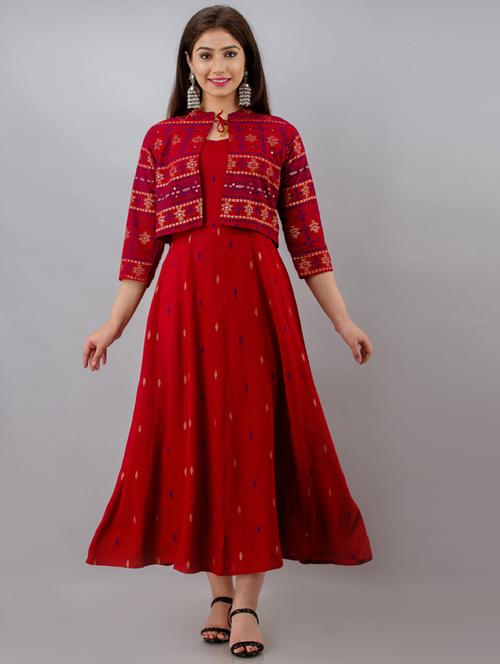 printed anarkali kurta - 20456548 - Very Small Image - 1