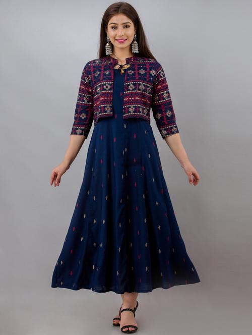 printed anarkali kurta - 20456549 - Very Small Image - 1