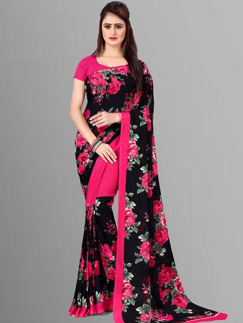 floral printed saree - 20456668 - Very Small Image - 1