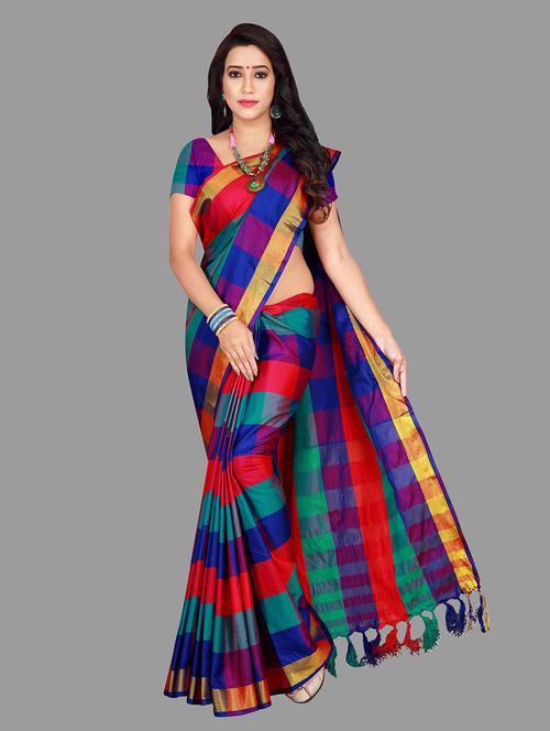 multi colored printed saree - 20456720 - Very Small Image - 1