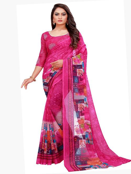self design printed saree - 20456760 - Very Small Image - 1