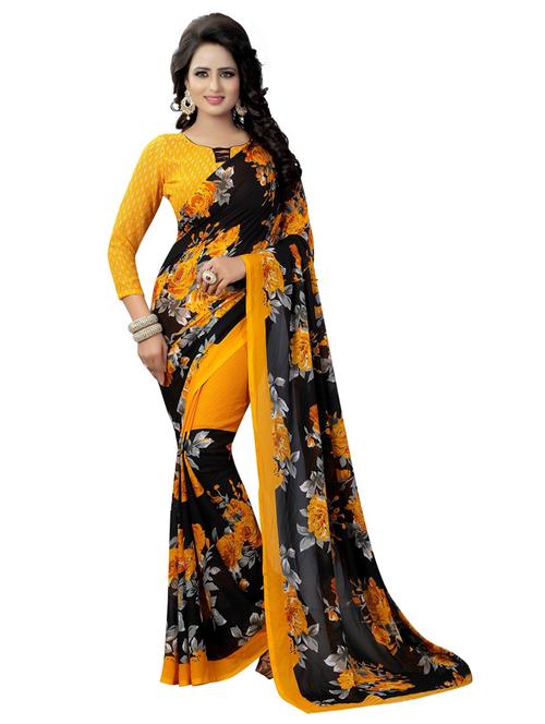 floral printed saree - 20456764 - Very Small Image - 1