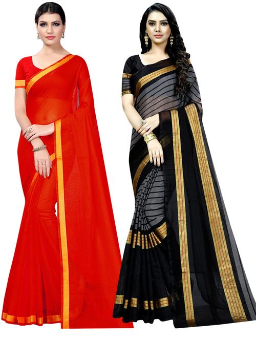 pack of 2 multi color saree - 20456805 - Very Small Image - 1