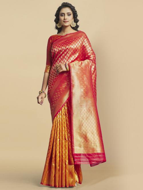 self design kanjivaram saree with blouse - 20456806 - Very Small Image - 1