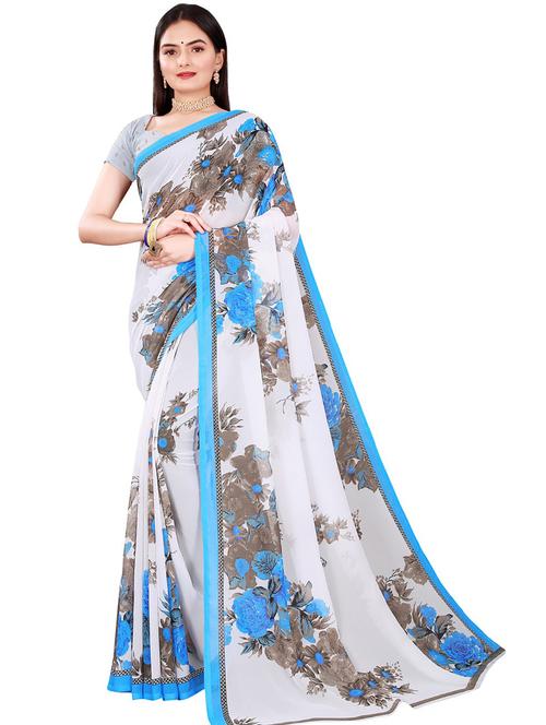 printed bollywood saree - 20456995 - Very Small Image - 1