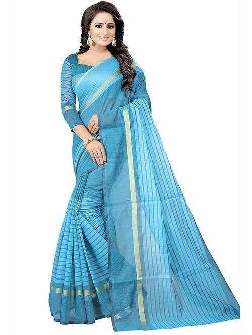 striped woven saree - 20457142 - Very Small Image - 1