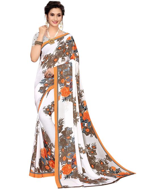 floral printed saree - 20457163 - Very Small Image - 1