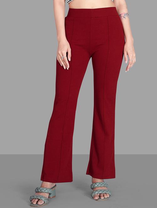 mid rise solid bootcut trouser - 20457919 - Very Small Image - 1