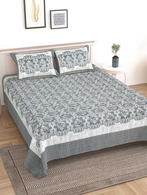 texstylers cotton multicolor jaipuri abstract print 100 x 108 inches king size bedsheet with 2 pillow covers - 20458294 - Very Small Image - 1