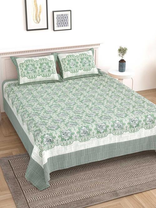 texstylers cotton multicolor jaipuri abstract print 100 x 108 inches king size bedsheet with 2 pillow covers - 20458295 - Very Small Image - 1