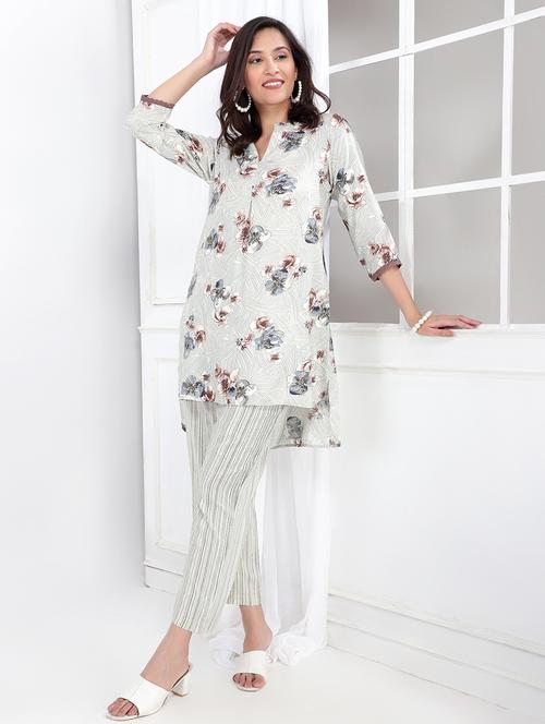 floral kurta pant set - 20458891 - Very Small Image - 1