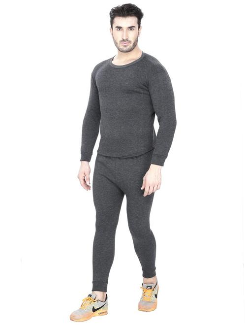 men solid grey wool thermal set - 20459383 - Very Small Image - 1