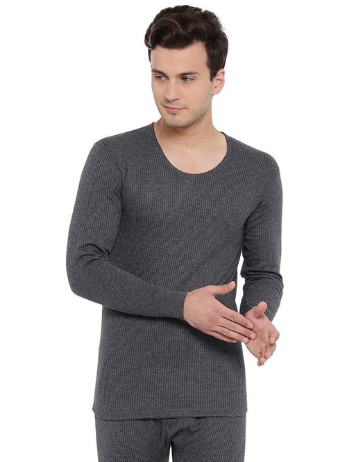 men self designed grey wool thermal set - 20459391 - Very Small Image - 1