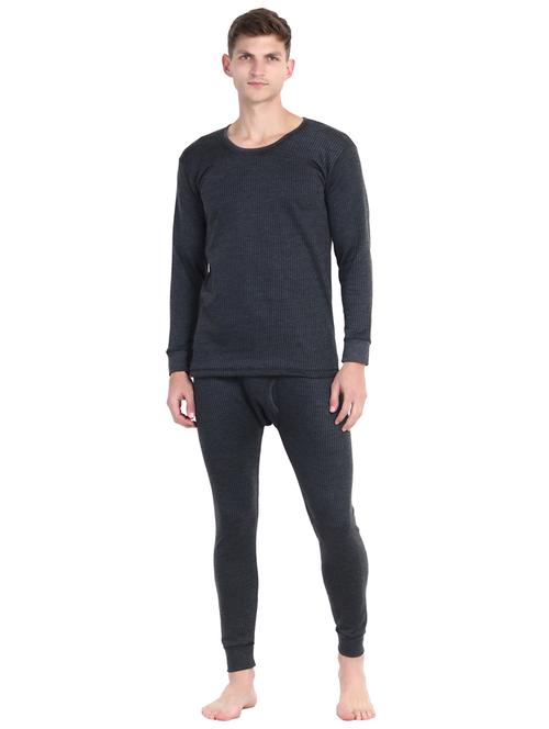 men self designed grey wool thermal set - 20459395 - Very Small Image - 1