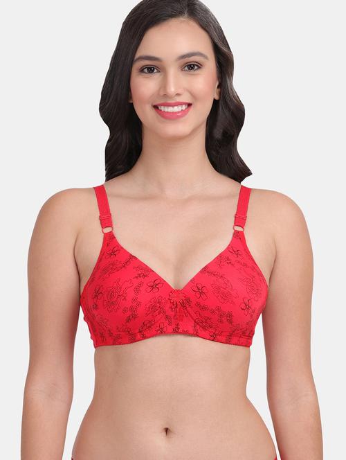 red floral print bra and panty set - 20459605 - Very Small Image - 1