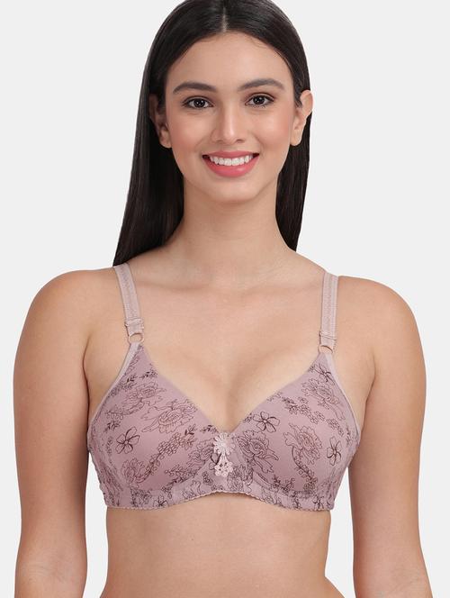lavender and mauve floral bra and panty set - 20459606 - Very Small Image - 1