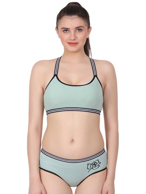neon solid bra and panty set - 20459698 - Very Small Image - 1