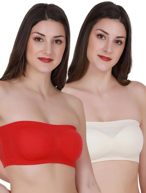 pack of 2 multi colored tube bra - 20460464 - Very Small Image - 1
