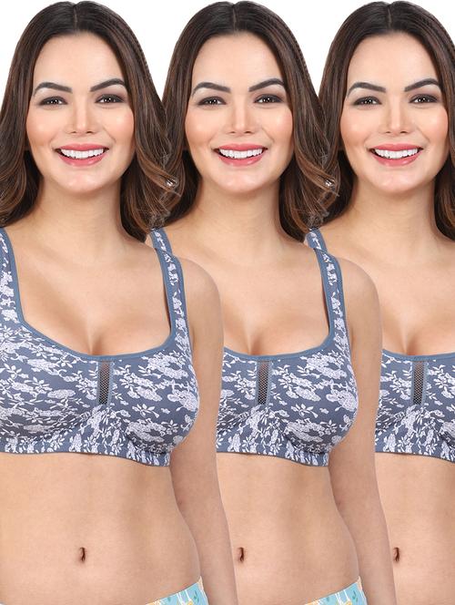 pack of 3 multi colored regular bra - 20460743 - Very Small Image - 1