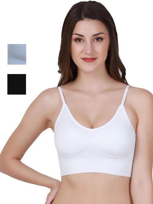 pack of 3 multi colored sports bra - 20460827 - Very Small Image - 1