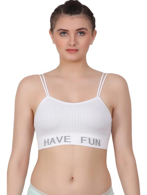 white solid sports bra - 20460970 - Very Small Image - 1