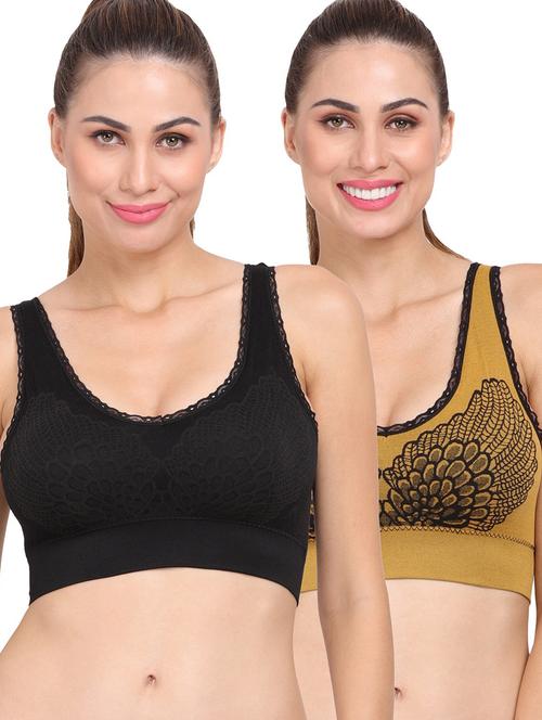 pack of 2 multi colored sports bra - 20461001 - Very Small Image - 1