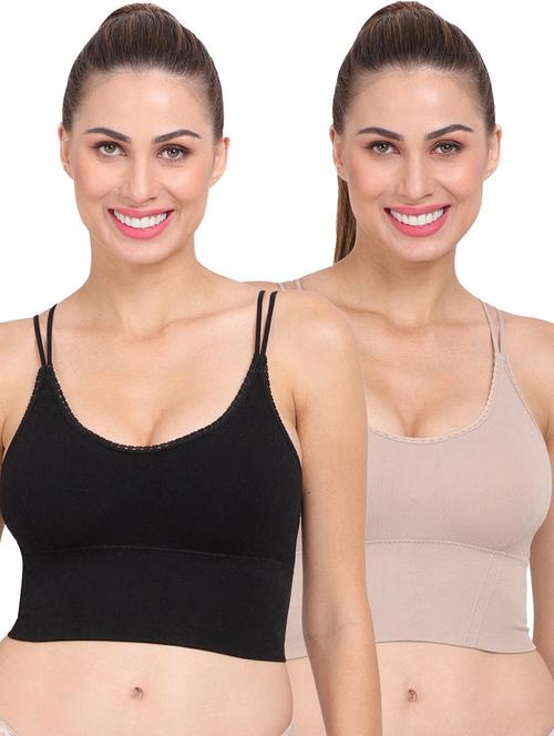 pack of 2 multi colored sports bra - 20461119 - Very Small Image - 1