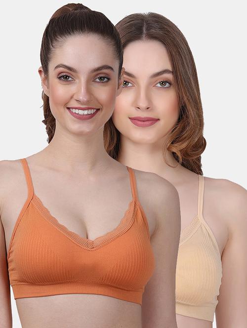 pack of 2 multi colored sports bra - 20461153 - Very Small Image - 1