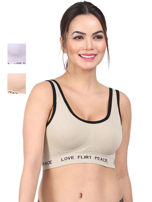 pack of 3 multi colored sports bra - 20461243 - Very Small Image - 1