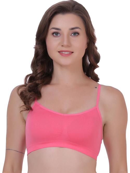 pink solid sports bra - 20461354 - Very Small Image - 1