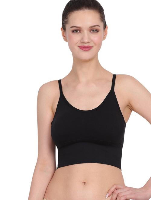 black solid sports bra - 20461429 - Very Small Image - 1