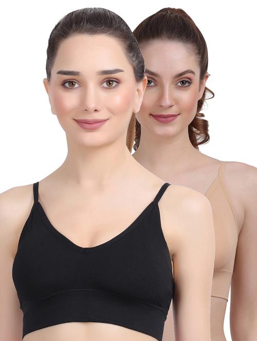 pack of 2 multi colored sports bra - 20461470 - Very Small Image - 1