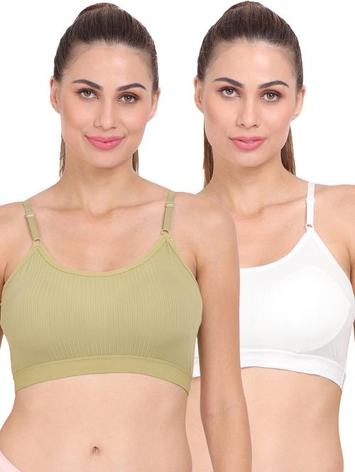 pack of 2 multi colored sports bra - 20461521 - Very Small Image - 1