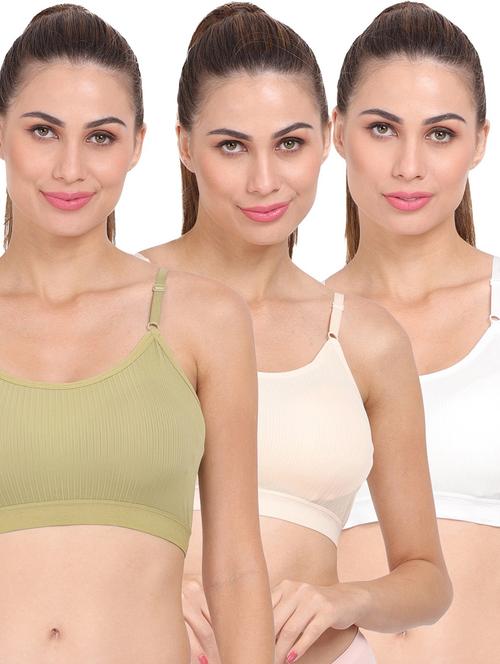 pack of 3 multi colored sports bra - 20461523 - Very Small Image - 1