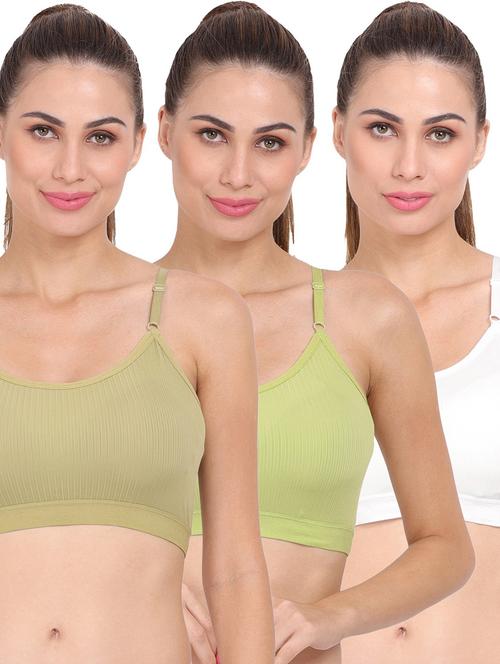 pack of 3 multi colored sports bra - 20461533 - Very Small Image - 1