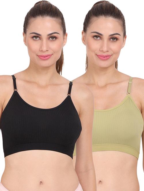 pack of 2 multi colored sports bra - 20461560 - Very Small Image - 1