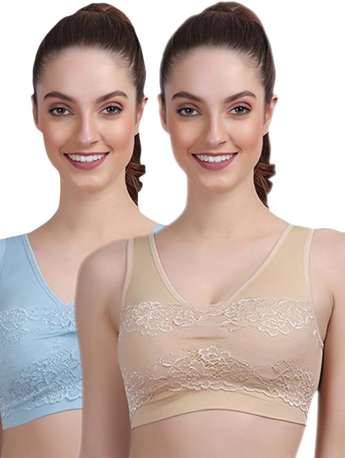 pack of 2 multi colored sports bra - 20461583 - Very Small Image - 1