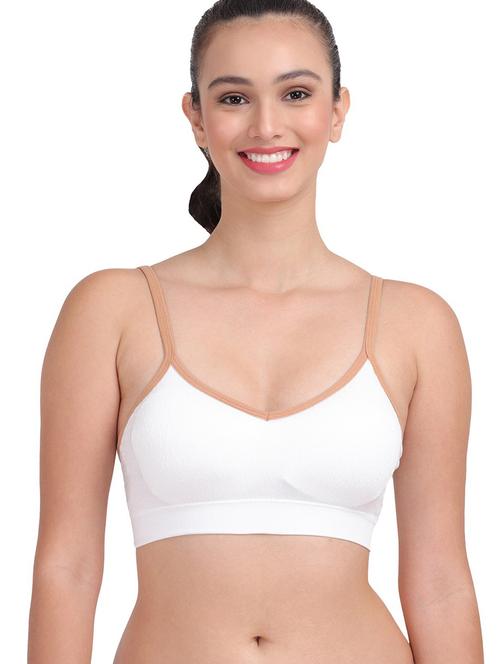women white solids sports bra - 20461743 - Very Small Image - 1