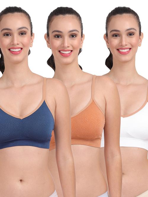women's self design sports bra combo - 20461767 - Very Small Image - 1