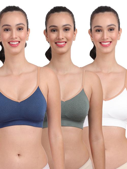 women's self design sports bra combo - 20461772 - Very Small Image - 1