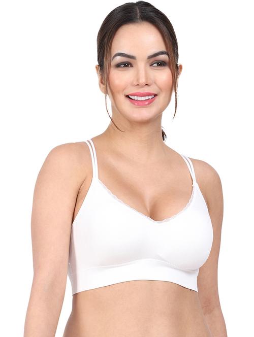 women white solids sports bra - 20461804 - Very Small Image - 1