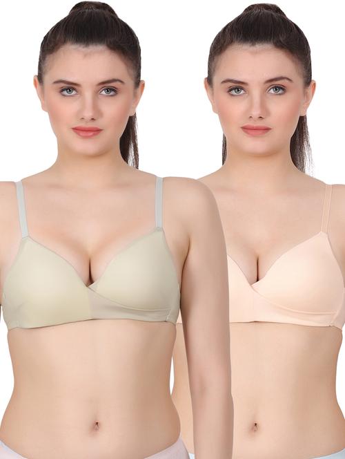pack of 2 multi colored regular bra - 20463066 - Very Small Image - 1