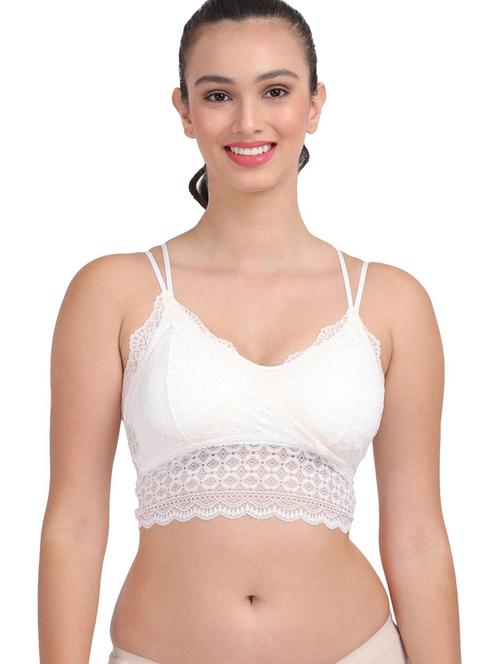 women's white nylon bralette - 20463144 - Very Small Image - 1