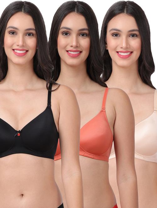pack of 3 multi colored bra - 20463199 - Very Small Image - 1