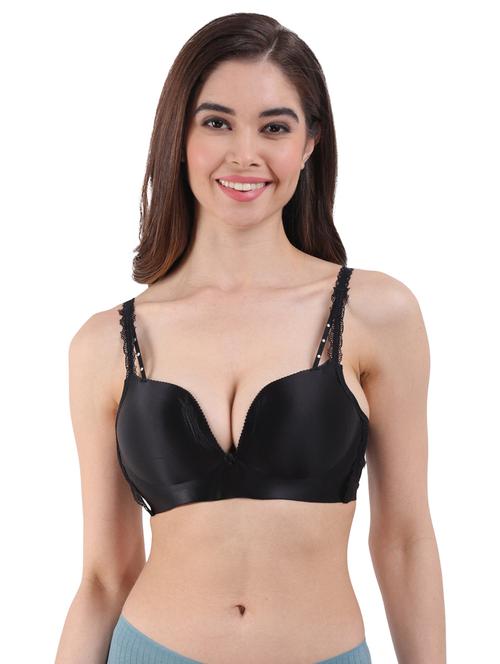 black solid plunge bra - 20463572 - Very Small Image - 1