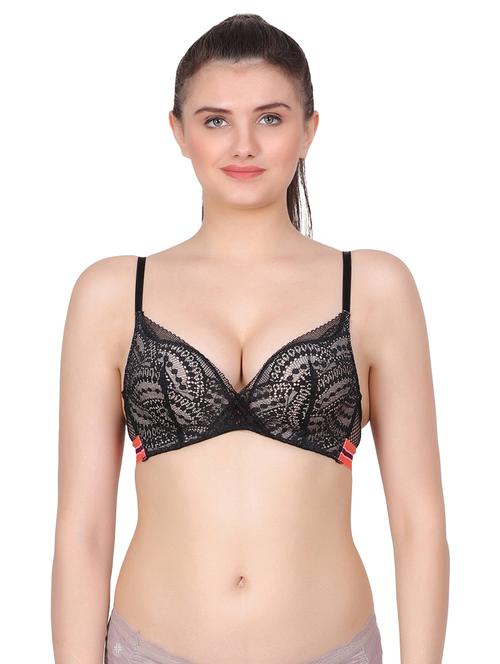 women black solid with work t-shirt bra - 20463626 - Very Small Image - 1