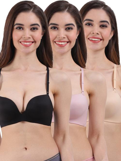 pack of 3 plunge bra - 20463749 - Very Small Image - 1