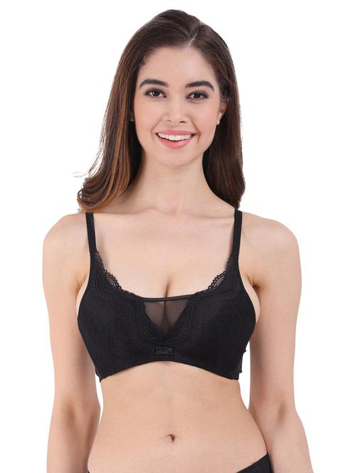 women's black nylon t-shirt bra - 20463797 - Very Small Image - 1