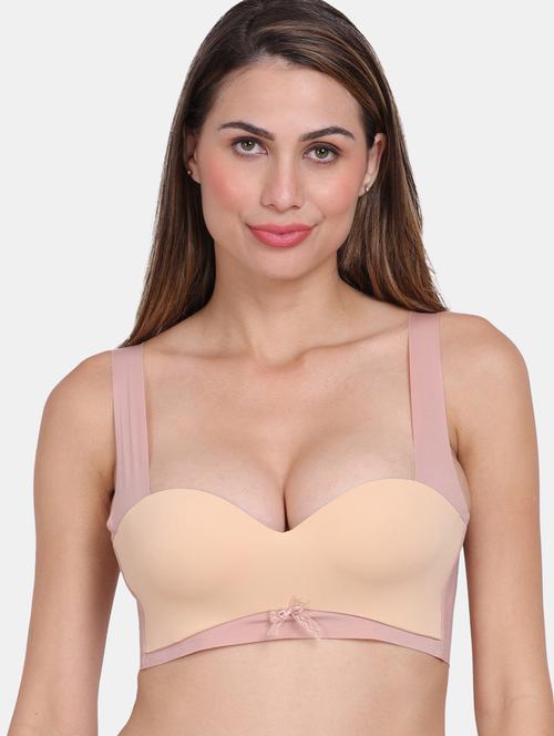 beige nylon push up bra - 20464043 - Very Small Image - 1
